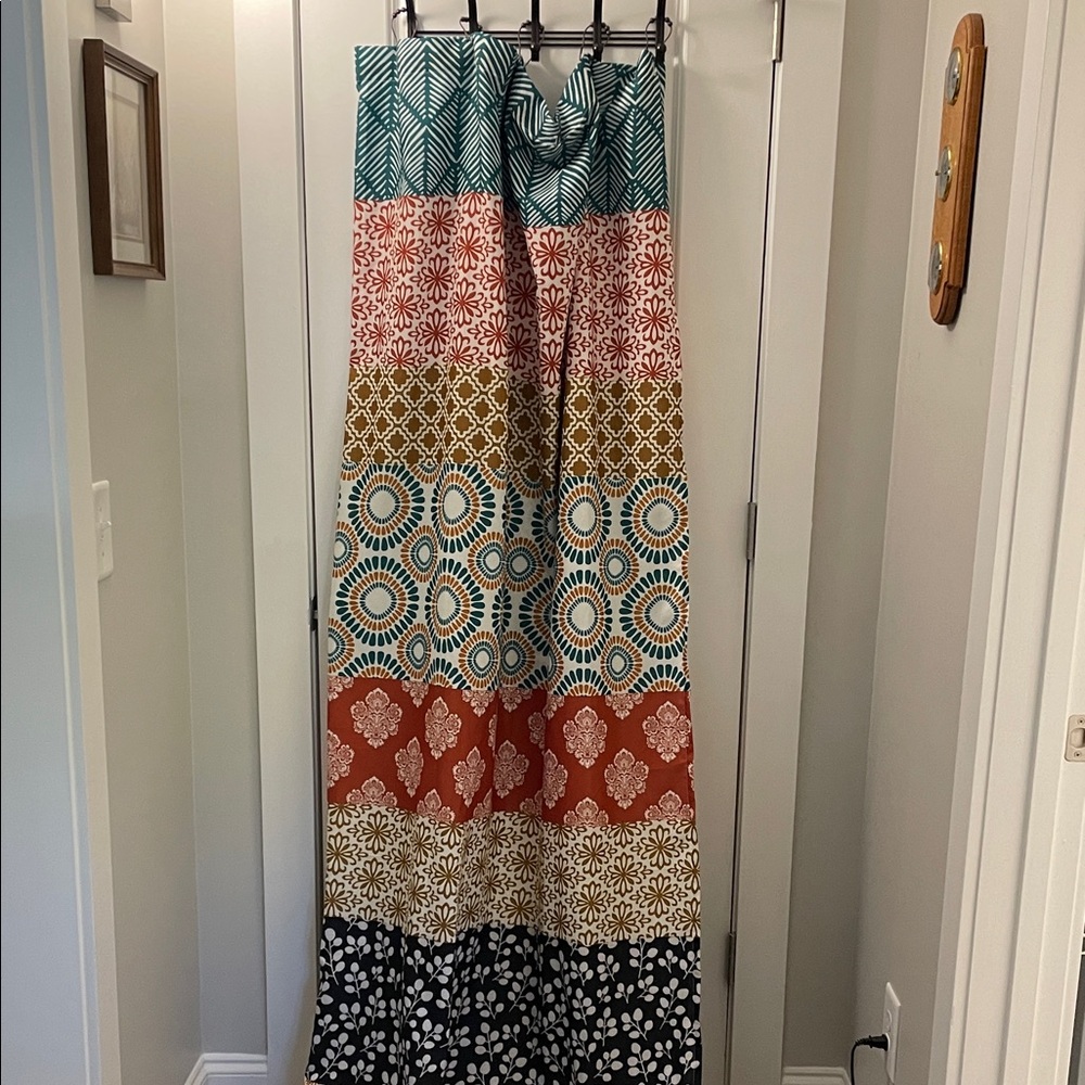 Bohemian Shower Curtain, Liner, Rug, Hooks